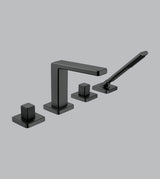 WALL MOUNTED BRASS BASIN MIXER WITH SIDE KNOB CONTROL FOAM FLOW - AQUANT - ( GRAPHITE GRAY - REGALIA SERIES - 0x15 mm - 0inchX0.5inch )