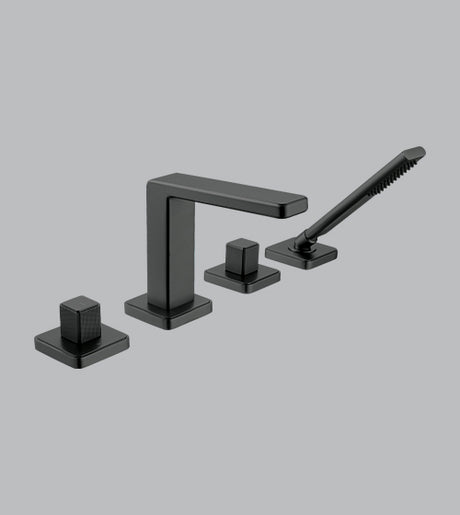 WALL MOUNTED BRASS BASIN MIXER WITH SIDE KNOB CONTROL FOAM FLOW - AQUANT - ( GRAPHITE GRAY - REGALIA SERIES - 0x15 mm - 0inchX0.5inch )