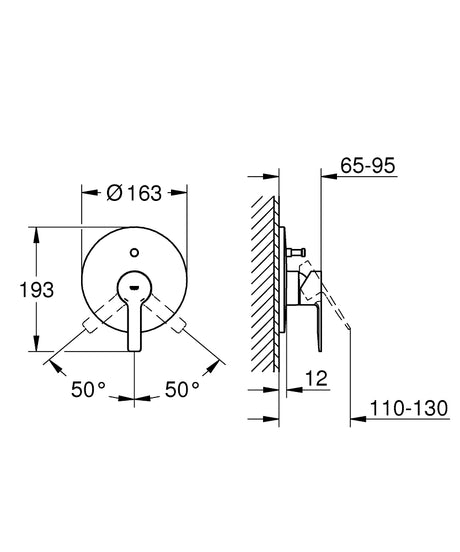 LINEARE 1-HANDLE BATH/SHOWER MIXER - GROHE -  ( CHROME - G4 - LINEARE - 0x0 mm - 0inchX0inch )