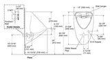 W/H URINAL WITH REAR INLET - KOHLER PREMIUM -  ( WHITE - PREMIUM - 376x330 mm - 15inchX13inch )