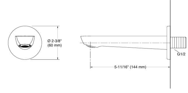 FORE ARC BATH SPOUT W/O DIVERTER - KOHLER POPULAR -  ( POLISHED CHROME - POPULAR - 0x0 mm - 0inchx0inch )