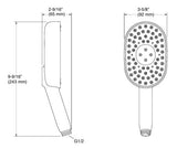 STATEMENT 3F OBLONG HANDSHOWER - KOHLER LUXURY -  ( BRUSHED MODERNE BRASS - LUXURY - 0x15 mm - 0inchX0.5inch )