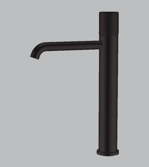 TALL PILLAR BASIN MIXER WITH PROGRESSIVE CARTRIDGE - AQUANT - ( MATT BLACK - - 0x15 mm - 0inchX0.5inch )