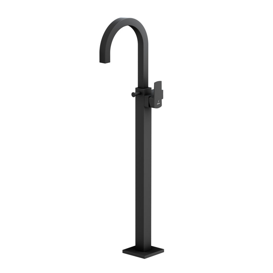 EXPOSED PARTS OF FLOOR MOUNTED SINGLE LEVER BATH MIXER WITH PROVISION FOR HAND SHOWER (COMPATIBLE WITH ALD-121)- JAQUAR FAUCETS -  ( BLACK MATT - KUBIX PRIME - 0x15 mm - 0inchX0.5inch )