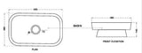 SEMI COUNTER/TABLE MOUNTED WASH BASIN - AQUANT - ( WHITE - - 500x380 mm - 20inchX15.2inch )