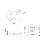 CONC.BODY FOR FLOOR/M SL BATH MIXR - JAQUAR FAUCETS -  ( CHROME - ALLIED - 0x15 mm - 0inchX0.5inch )