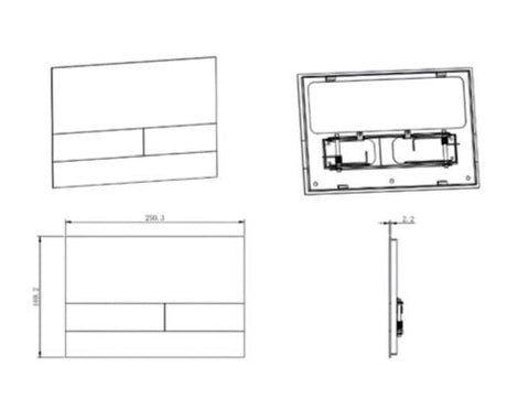 SS FLUSH PLATE - AQUANT - ( MATT BLACK - - 0x0 mm - 0inchX0inch )