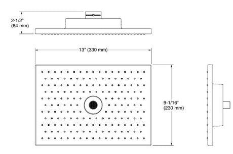 MODERN LF-DUALFLOW RAINHEAD SHWR W/O ARM - KOHLER LUXURY -  ( VIBRANT BRUSHED BRONZE - LUXURY - 330x230 mm - 13.2inchX9.2inch )