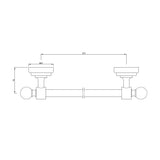 SINGLE TOWEL RAIL 450MM LONG - JAQUAR FAUCETS - ( CHROME - QUEENS ACC. - 0x450 mm - 0inchX18inch )