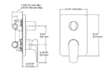 ALEO-3 WAY DIV AQUA TURBO 360 TRIM - KOHLER PREMIUM -  ( MATT BLACK - PREMIUM - 0x15 mm - 0inchX0.5inch )