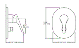 VIVE AT 235 RBS TRIM - KOHLER PREMIUM -  ( POLISHED CHROME - PREMIUM - 0x15 mm - 0inchX0.5inch )