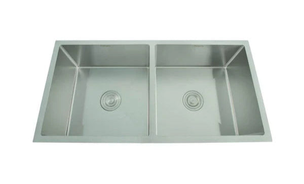 SS KITCHEN SINK 2.0 BOWL (DEPTH 9INCH) WITH FA-07 WASTE COUPLING WITH PLUMBING KIT - FUTURA -  ( BRUSH SS - HAND CARVED SERIES - 915x457 mm - 36.6inchX18.28inch )