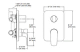 ALEO-3 WAY DIV AQUA TURBO 360 TRIM - KOHLER PREMIUM -  ( POLISHED CHROME - PREMIUM - 0x15 mm - 0inchX0.5inch )