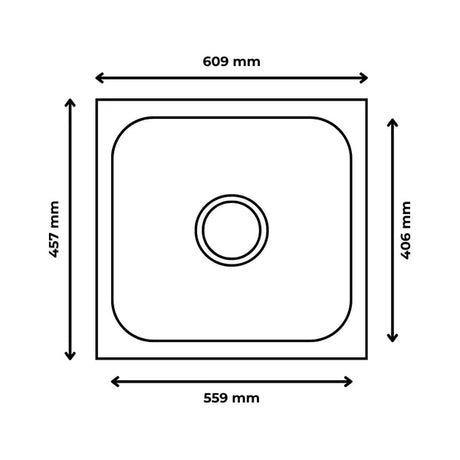 SS KITCHEN SINK 1.0 BOWL (DEPTH 8INCH) WASTE COUPLING WITH PLUMBING KIT - FUTURA -  ( SATIN - DURA - 609x457 mm - 24.36inchX18.28inch )