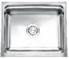 SS SINK 1.0 BOWL W/O DRAIN BOARD, SS MULTI PURPOSE VEG TRAY , SS VEG BOWL & CHOPPING BOARD (DEPTH 9.5INCH) RIVELO SUPER - NIRALI -  ( GLOSSY - MULTI FUNCTIONAL SINK - 620x510 mm - 24inchX20inch )