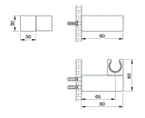 BRASS WALL HOOK SWIVEL - AQUANT -  ( ROSE GOLD -  - 0x15 mm - 0inchX0.5inch )