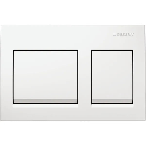 ACTUATOR PLATE ALPHA 25 SQUARE - GEBERIT -  ( WHITE - ALPHA - 525x350 mm - 21inchX14inch )
