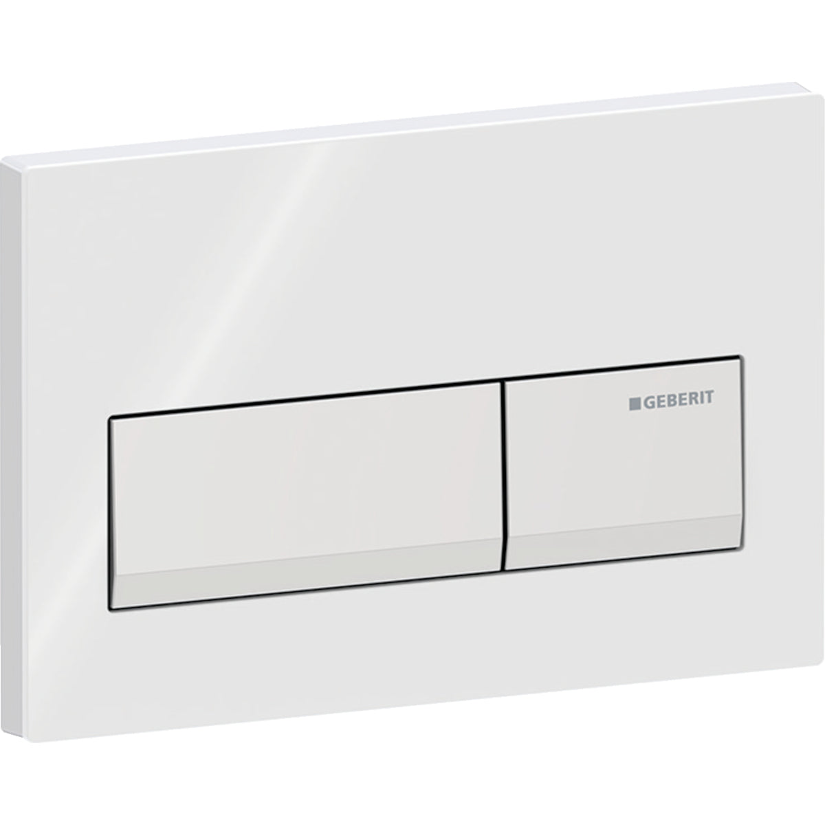ACTUATOR PLATE ALPHA 50 SQUARE - GEBERIT -  ( WHITE - ALPHA - 525x350 mm - 21inchX14inch )