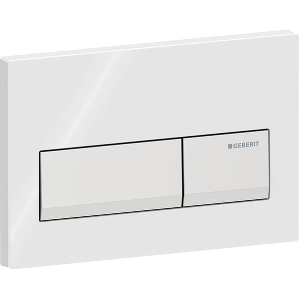 ACTUATOR PLATE ALPHA 50 SQUARE - GEBERIT -  ( WHITE - ALPHA - 525x350 mm - 21inchX14inch )