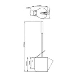 ABS TOILET BRUSH HOLDER WALL MOUTED - VIKING -  ( CHR -  - 0x0 mm - 0inchx0inch )