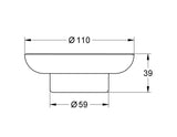 ESSENTIALS SOAP DISH - GROHE -  ( CHROME - G3 - ESSENTIALS - 0x0 mm - 0inchX0inch )