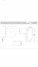 EXPOSED PART KIT OF CONCEALED STOP COCK - JAQUAR FAUCETS -  ( GOLD DUST - ALIVE - 0x15 mm - 0inchX0.5inch )