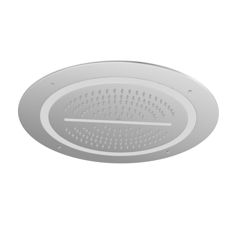 DUOFLO SHOWER ROUND SHAPE 450MM WITH RGB LED LIGHT REMOTE CONTROL & INSTALLATION KIT FOR FALSE CEILING - JAQUAR FAUCETS - ( CHROME - DUOFIO SHOWER - 0x450 mm - 0inchX18inch )