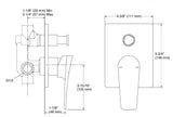 FORE ARC AQUA TURBO 230 RBS RECESSED BATH AND SHOWER TRIM - KOHLER POPULAR -  ( POLISHED CHROME - POPULAR - 0x40 mm - 0inchX1.6inch )