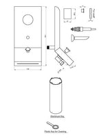 EXPOSED PART KIT OF SL JOYSTICK 3IN1 CONC. DIVTR W/BUILT-IN BATH FILLER - ARTIZE FAUCET -  ( ANTIQUE COPPER - LEXA - 0x15 mm - 0.6inchX0.6inch )