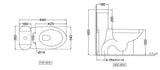 EWC ONE PC S -TRAP 110MM W/S.COVER - JAQUAR SWARE - ( WHITE - SOLO - 0x0 mm - 0inchX0inch )