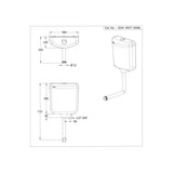 WALL HUNG CISTERN (TOP COVER WITH LEDGE) - ESSCO CISTERN -  ( WHITE -  - 0x0 mm - 0inchx0inch )