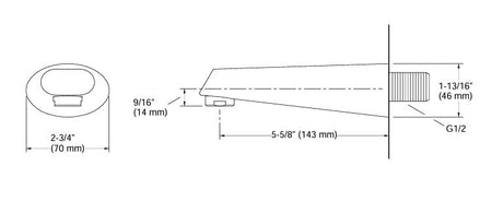 (PRUN)COMP.PLAIN BATH SPOUT W/O DIVERTER - KOHLER POPULAR -  ( BRUSHED NICKEL - POPULAR - 0x0 mm - 0inchx0inch )