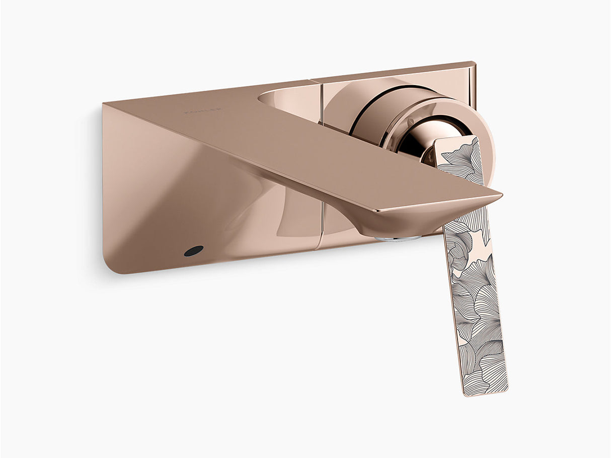 MODERNLIFE EDGE-WALL MOUNT SINGLE-CONTROL BASIN FAUCET TRIM W/VALVE - KOHLER LUXURY -  ( VIBRANT ROSE GOLD - LUXURY - 0x15 mm - 0inchX0.5inch )