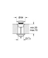 WASTE SET - GROHE -  ( BRUSHED WARM SUNSET - G5 - GROHE - 0x0 mm - 0inchX0inch )
