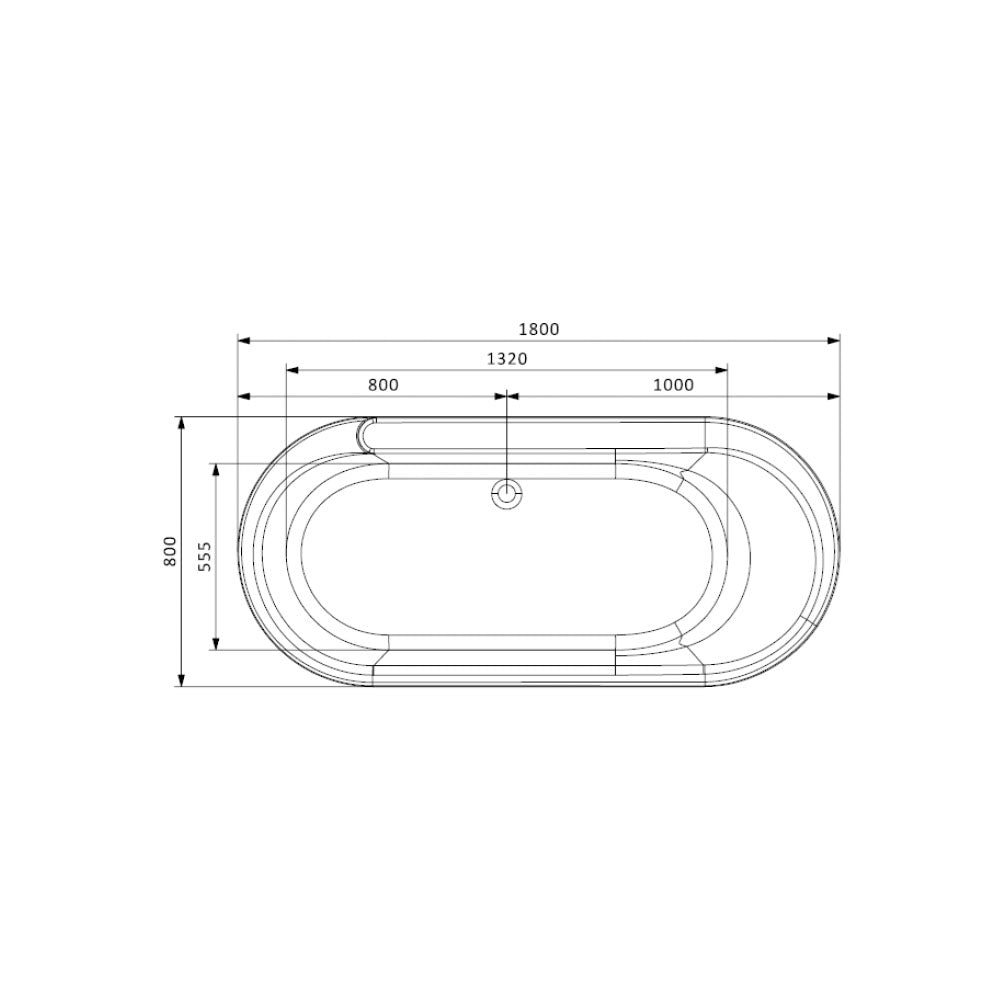 BUILT IN BATH TUB - JAQUAR WELLNESS - ( WHITE - OPAL PRIME - 1800x800 mm - 72inchX32inch )
