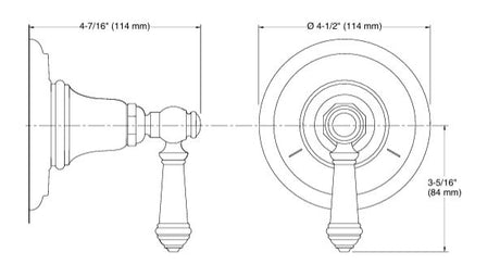 ARTIFACTS MASTER SHOWER TRANSFER VALVE TRIM WITH LEVER HANDLE - KOHLER LUXURY -  ( CHROME - LUXURY - 0x0 mm - 0inchX0inch )