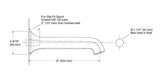 OCCASION WM BATH SPOUT W/O DIVERTER-8INCH - KOHLER LUXURY -  ( BRUSHED MODERNE BRASS - LUXURY - 0x15 mm - 0inchX0.5inch )