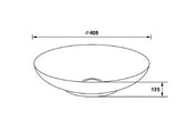 TABLE MOUNTED CERAMIC ART WASH BASIN - AQUANT - ( WHITE - ARABIAN - 405x125 mm - 16.2inchX5inch )