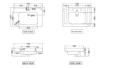 COUNTER TOP BASIN - JAQUAR SWARE - ( WHITE - ALIVE - 705x465 mm - 28inchX18.5inch )