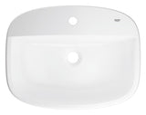BAU CERAMIC TABLE-MOUNTED WASH BASIN W/TAPHOLE , WITHOUT OVERFLOW - GROHE-G2 -  ( ALPINE WHITE - G2 - BAU CERAMIC - 547x427 mm - 21.8inchX17.08inch )