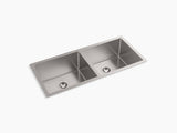 STRIVE TM SS DOUBLE BOWL FABRICATED (DEPTH 10.16 INCH)W/STRAINER - KOHLER LUXURY -  (  - LUXURY - 1000x450 mm - 40inchX18inch )