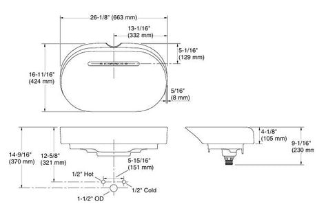 SVEDA LITE OVAL TABLE TOP WASH BASIN - KOHLER LUXURY -  ( PEACOCK GREEN - LUXURY - 663x425 mm - 26.52inchX17inch )