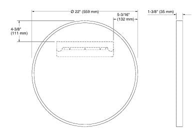 ESSENTIAL ROUND FRAMED MIRROR - KOHLER PREMIUM -  ( MATTE BLACK - PREMIUM - 0x559 mm - 0inchX22.36inch )