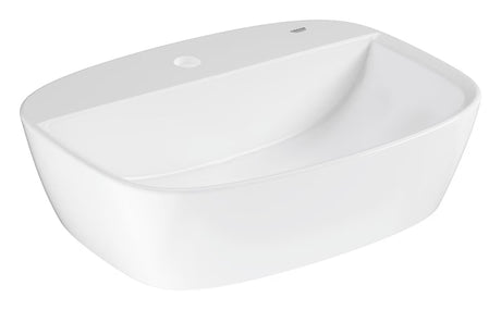 BAU CERAMIC TABLE-MOUNTED WASH BASIN W/TAPHOLE , WITHOUT OVERFLOW - GROHE-G2 -  ( ALPINE WHITE - G2 - BAU CERAMIC - 547x427 mm - 21.8inchX17.08inch )