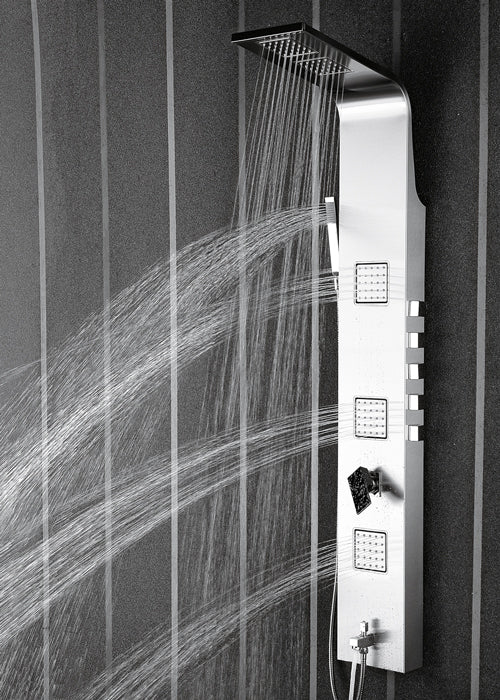 SHOWER PANEL STAINLESS STEEL - AQUANT - ( METALLIC BRUSH FINISH - - 0x0 mm - 0inchX0inch )