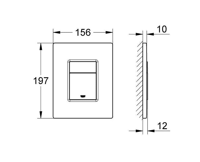 SKATE COSMOPOLITANFLUSH PLATE - GROHE -  ( WARM SUNSET - G5 - SKATE COSMOPOLITAN - 0x0 mm - 0inchX0inch )