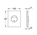 NOVA COSMOPOLITAN FLUSH PLATE - GROHE -  ( CHROME - G3 - NOVA COSMOPOLITAN - 0x0 mm - 0inchX0inch )