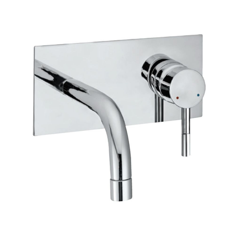 EXPOSED PART KIT OF SINGLE LEVER BASIN MIXER W/SLEEVE (WALL MOUNTED)- JAQUAR FAUCETS - ( CHROME - SOLO - 0x15 mm - 0inchX0.5inch )