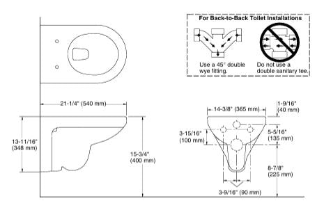 EWC W/H W/O SEAT COVER FOR 29171IN-S-0 ( BOLT DISTANCE 7INCH) - KOHLER POPULAR -  (  - POPULAR - 0x0 mm - 0inchx0inch )