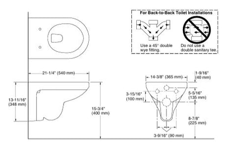 EWC W/H W/O SEAT COVER FOR 29171IN-S-0 ( BOLT DISTANCE 7INCH)- KOHLER POPULAR -  (  - POPULAR - 0x0 mm - 0inchX0inch )
